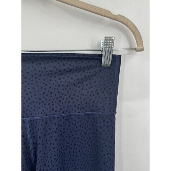 All Fenix Legging Women Small Navy Blue Spotted Animal Print 7/8 Ankle Athletic - Picture 3 of 7